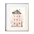 Load image into Gallery viewer, pink house girls nursery art