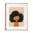 Load image into Gallery viewer, Raven black hair GIRL NURSERY ART