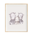 Load image into Gallery viewer, Hippo nursery art