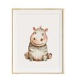 Load image into Gallery viewer, hippo nursery art