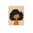 Load image into Gallery viewer, GIRL WITH BLACK HAIR , PORTRAIT, Raven black hair GIRL NURSERY ART