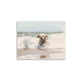 Load image into Gallery viewer, Dog Chasing Waves Art Print
