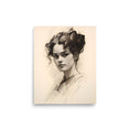 Load image into Gallery viewer, vintage-inspired portrait of a woman baby room art