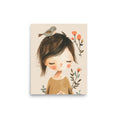 Load image into Gallery viewer, singing girl with bird friend girls room wall art