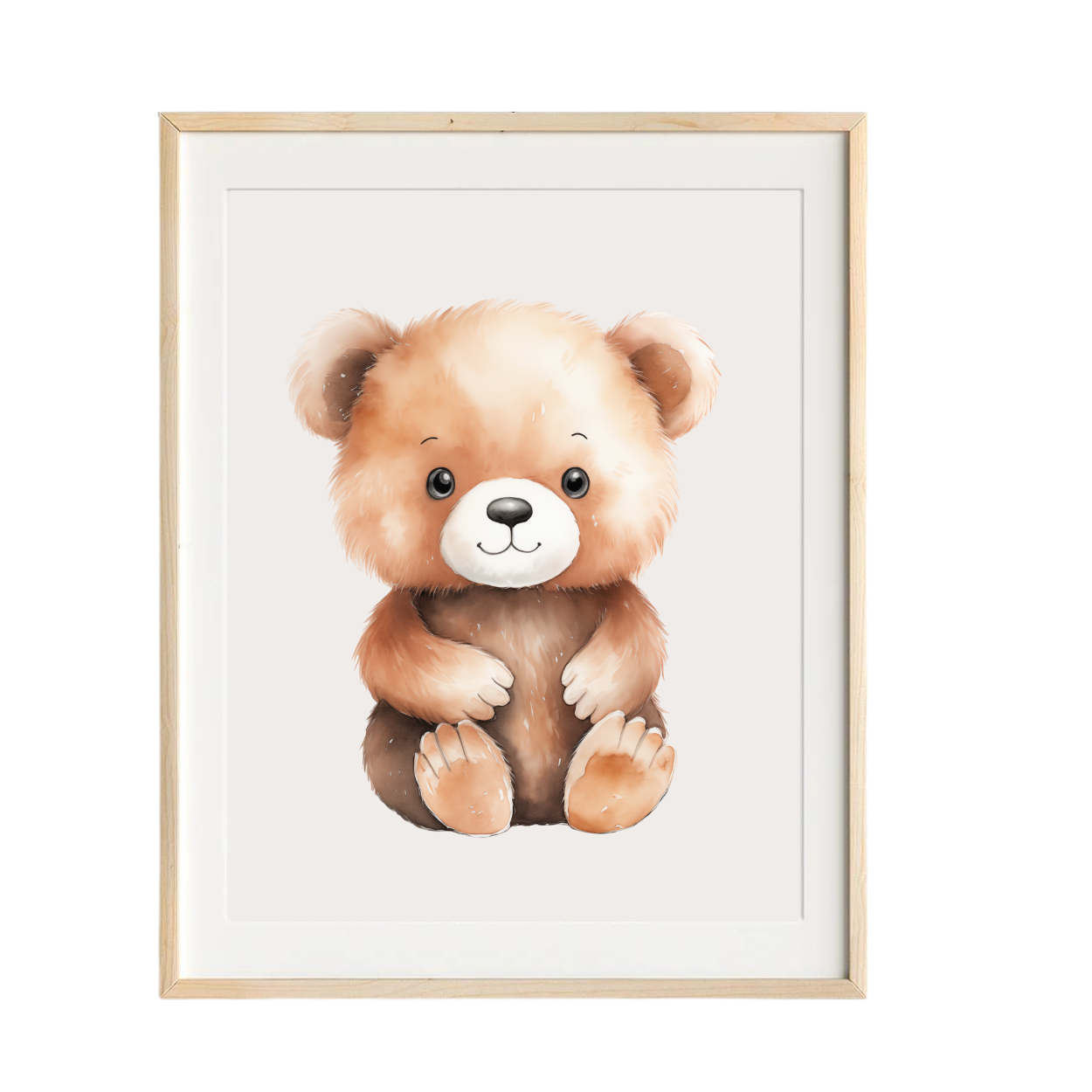 Cub Prints Bear Cub Art Print – Nursery Decor Co