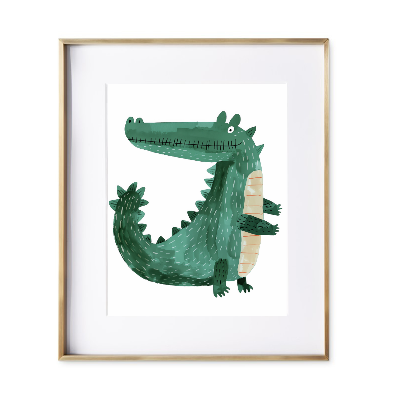 Crocodile Charm Art Print