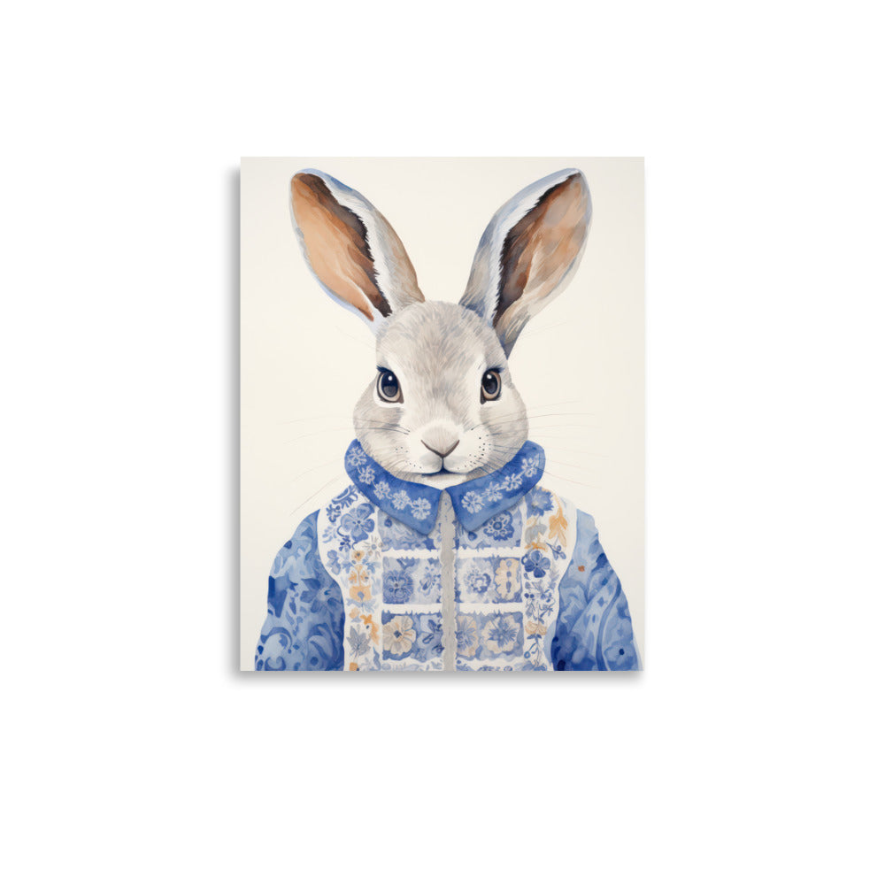 Snuggle Hopper Art Print
