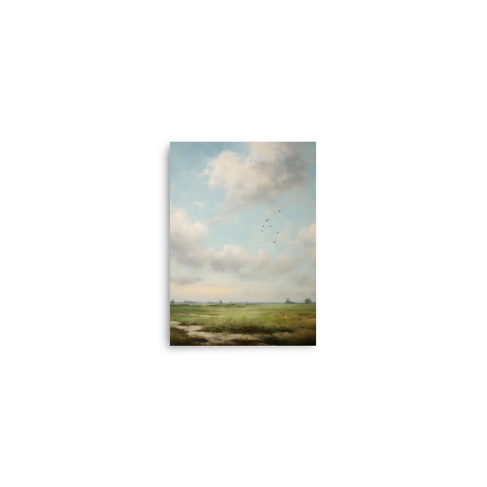Cloud Waltz Over Verdant Art Print