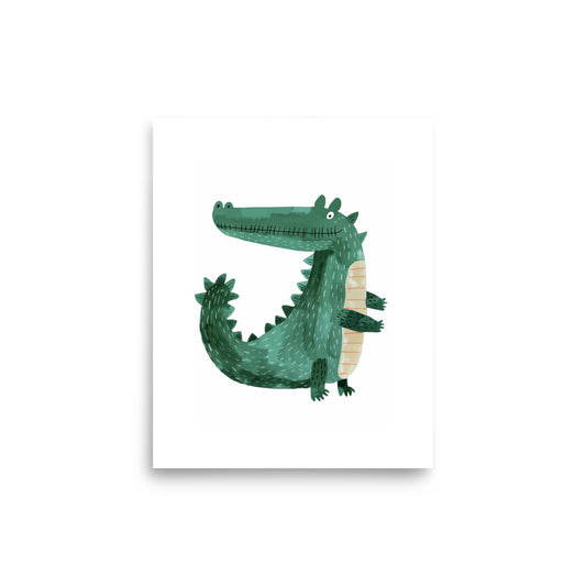 Crocodile Charm Art Print